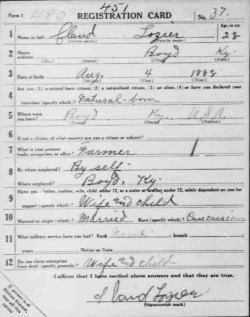 registration card