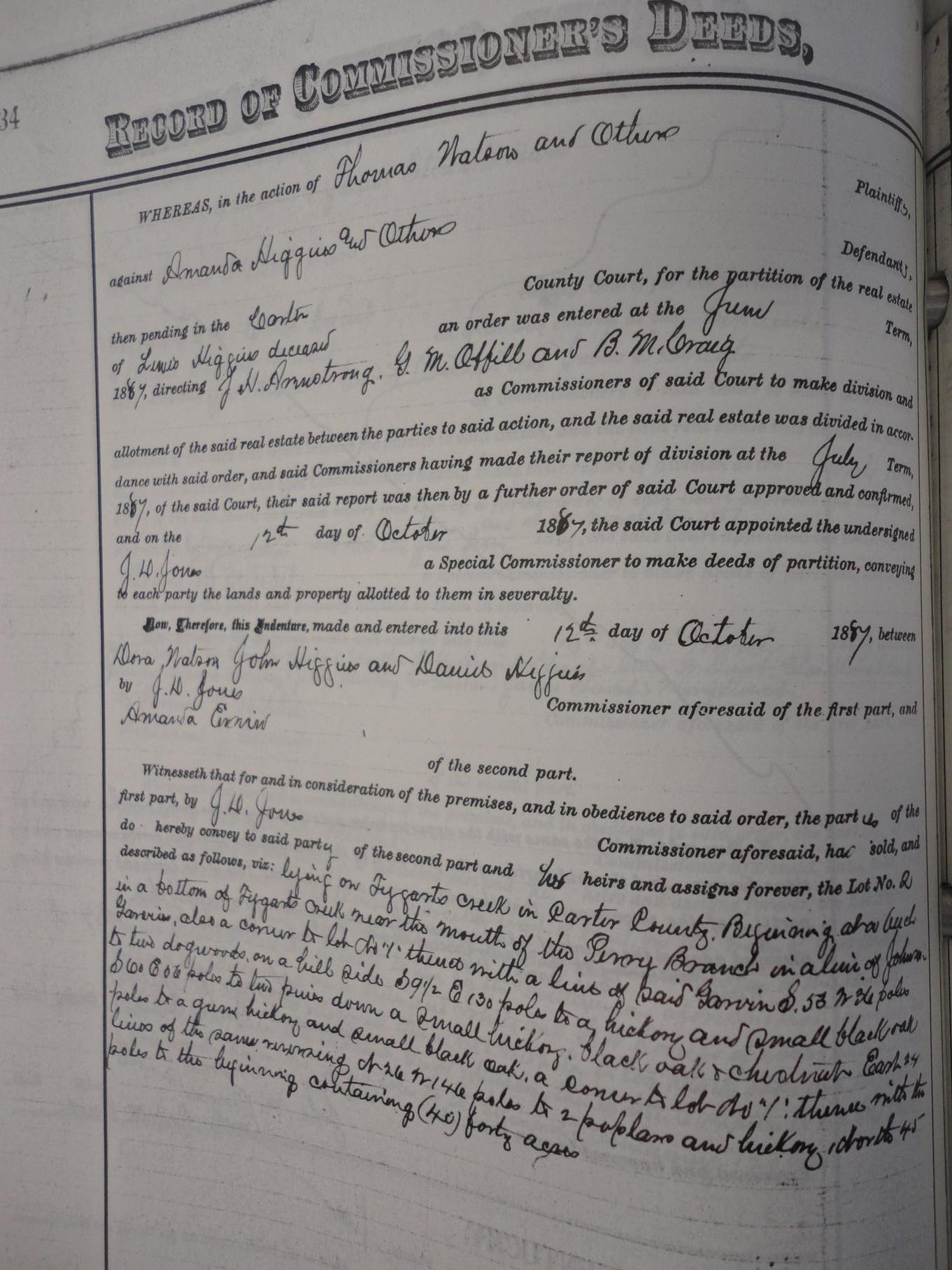 Carter County Deed